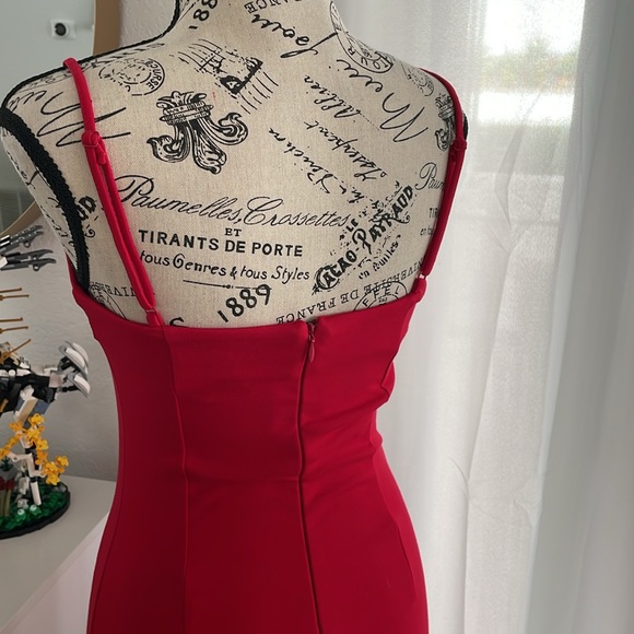 Long Spaghetti Strap Dress with a Slit - Picture 4 of 13